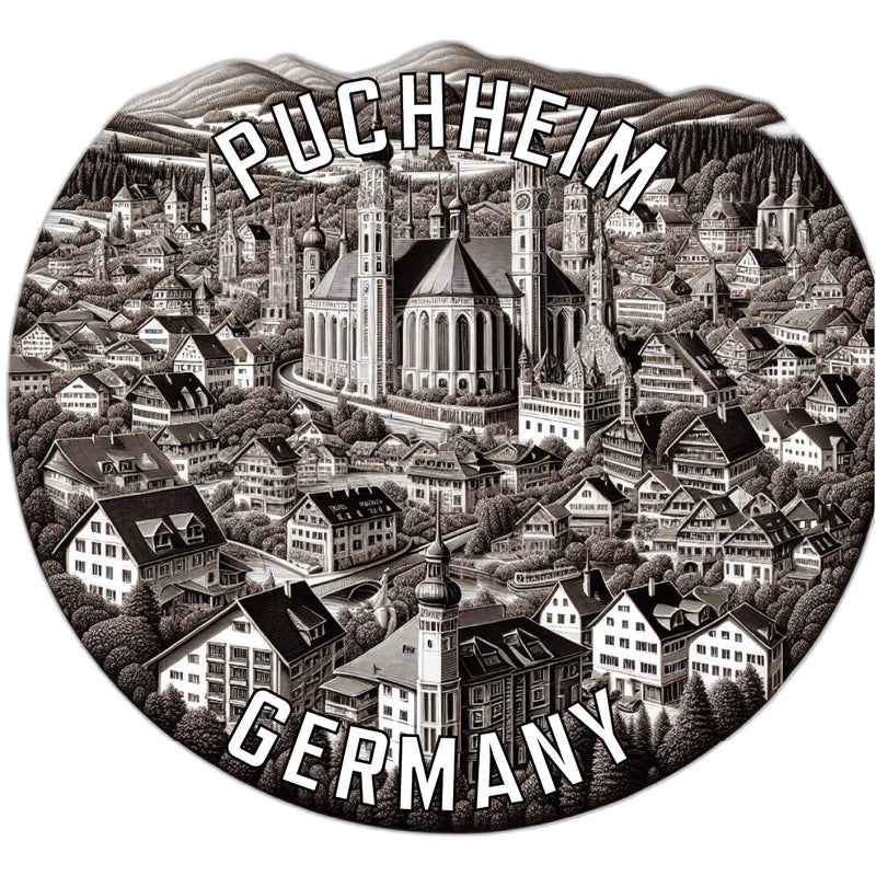 Puchheim Germany Souvenir Die Cut Flat Magnet 2-Inch