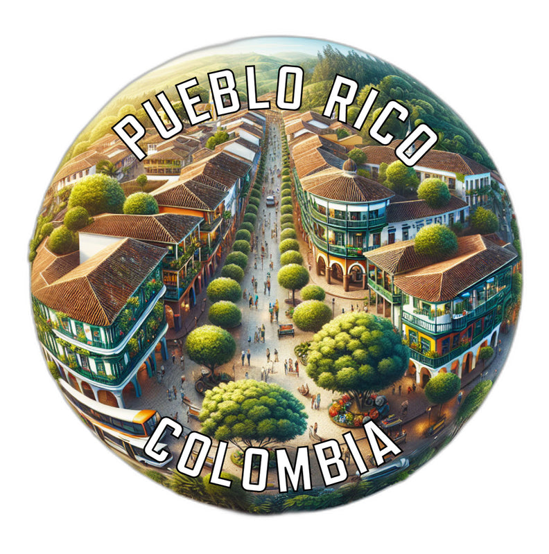 Pueblo Rico Colombia Souvenir Vinyl Decal Sticker 2-Inch