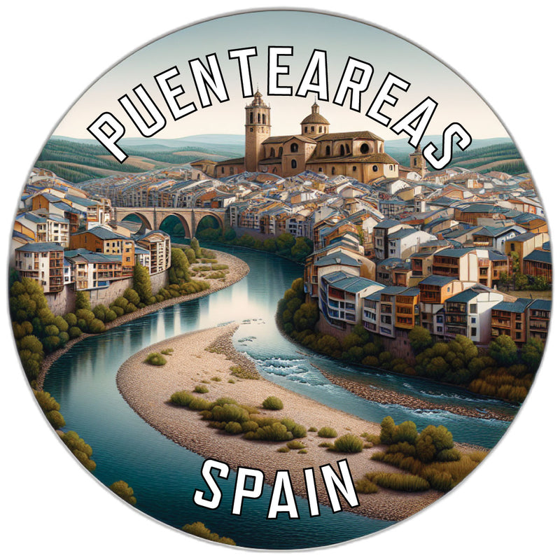 Puenteareas Spain Souvenir Die Cut Flat Magnet 2-Inch