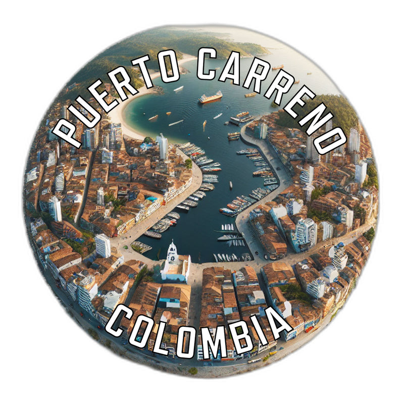 Puerto Carreno Colombia Souvenir Die Cut Flat Magnet 6-Inch