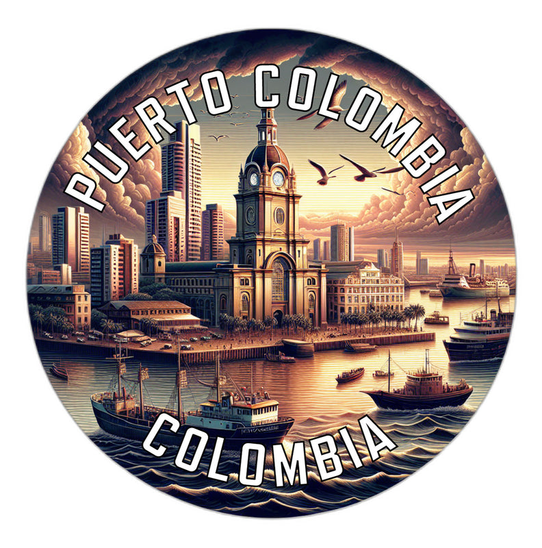 Puerto Colombia Colombia Souvenir Die Cut Flat Magnet 2-Inch