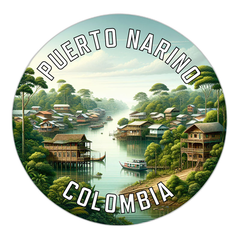 Puerto Narino Colombia Souvenir Die Cut Flat Magnet 2-Inch
