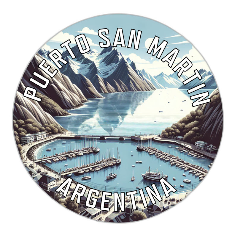 Puerto San Martin Argentina Souvenir Die Cut Flat Magnet 2-Inch