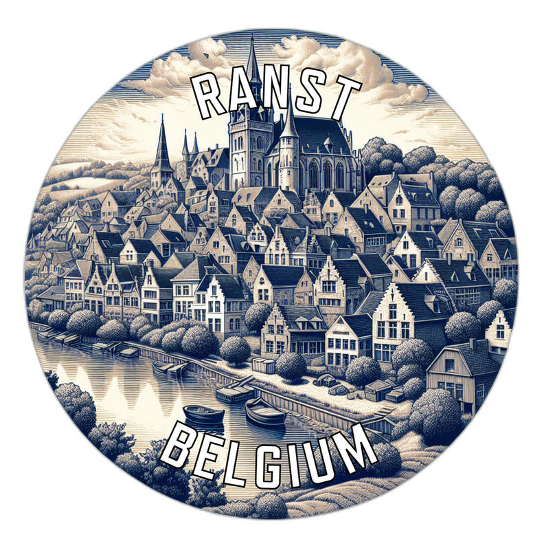 Ranst Belgium Souvenir Die Cut Flat Magnet 2-Inch