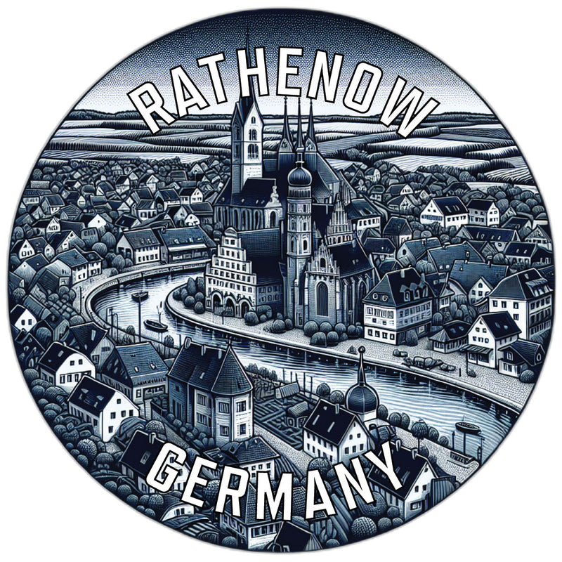 Rathenow Germany Souvenir Die Cut Flat Magnet 2-Inch