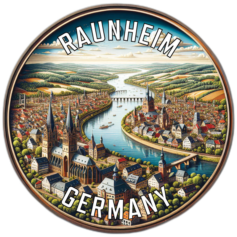 Raunheim Germany Souvenir Die Cut Flat Magnet 6-Inch