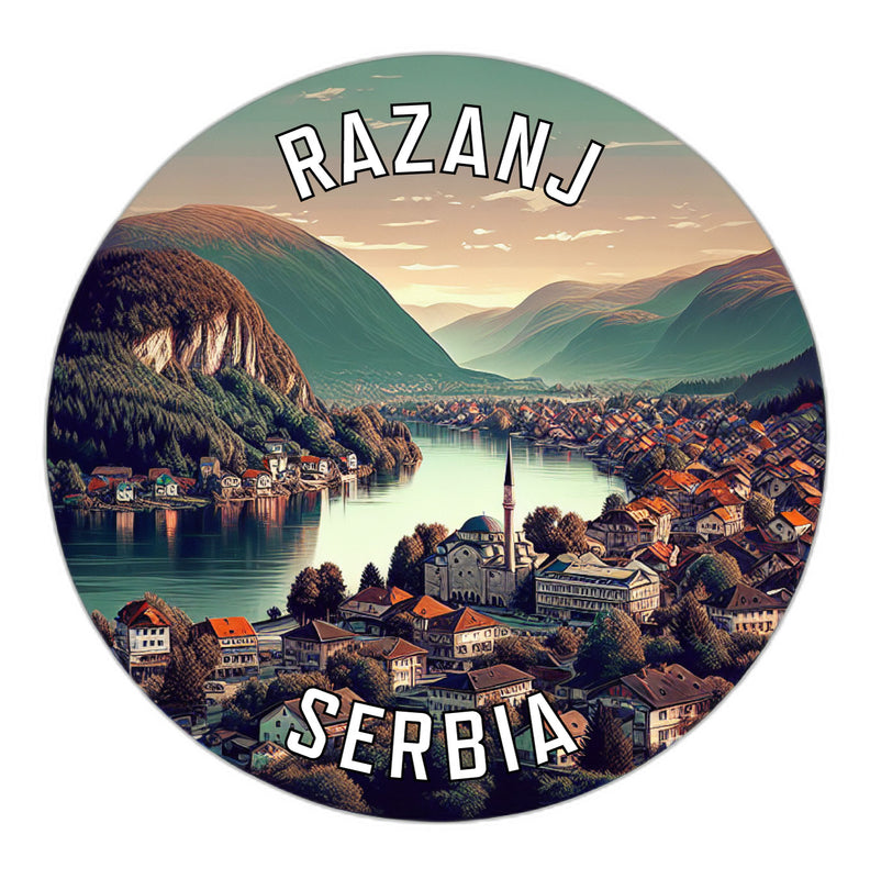 Razanj Serbia Souvenir Vinyl Decal Sticker 2-Inch