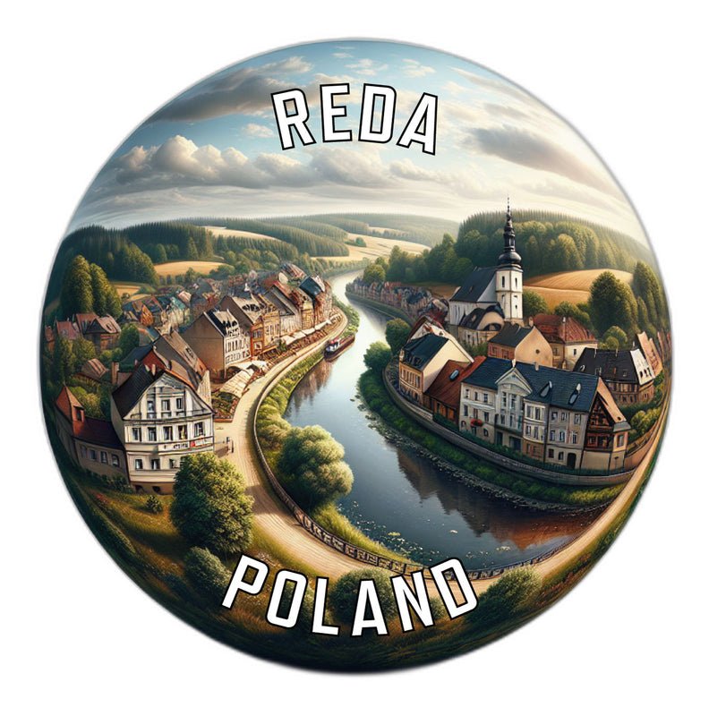 Reda Poland Souvenir Die Cut Flat Magnet 6-Inch