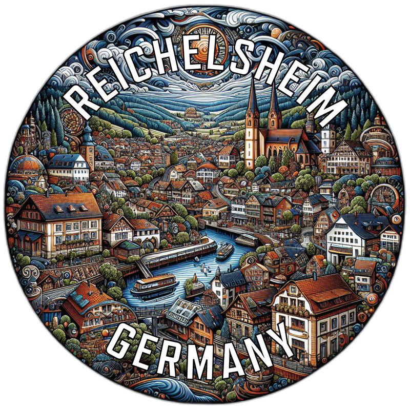 Reichelsheim Germany Souvenir Die Cut Flat Magnet 2-Inch