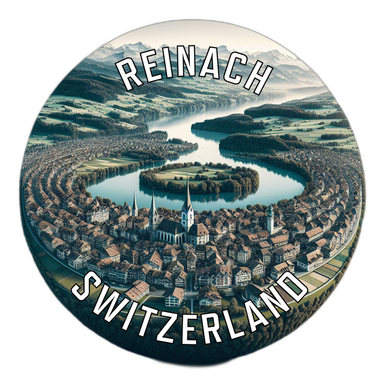 Reinach Switzerland Souvenir Die Cut Flat Magnet 6-Inch