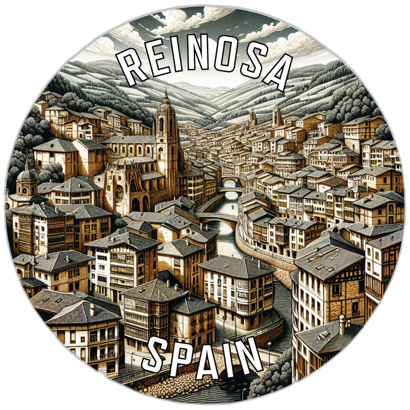 Reinosa Spain Souvenir Die Cut Flat Magnet 2-Inch
