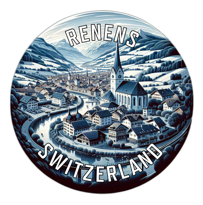 Renens Switzerland Souvenir Die Cut Flat Magnet 6-Inch