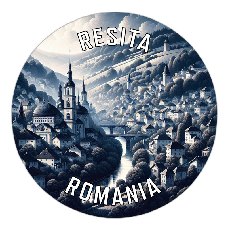 Resita Romania Souvenir Die Cut Flat Magnet 2-Inch
