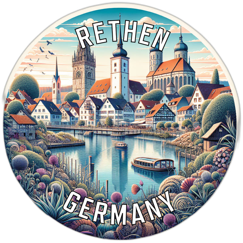 Rethen Germany Souvenir Die Cut Flat Magnet 6-Inch