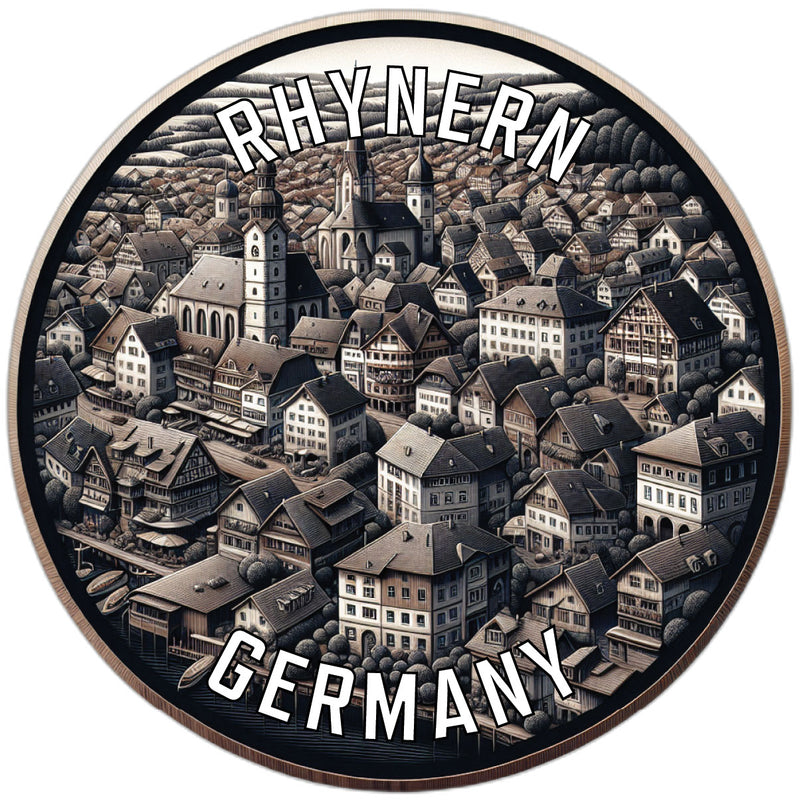 Rhynern Germany Souvenir Die Cut Flat Magnet 6-Inch
