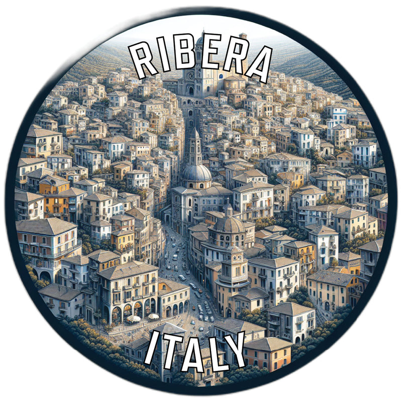 Ribera Italy Souvenir Die Cut Flat Magnet 2-Inch