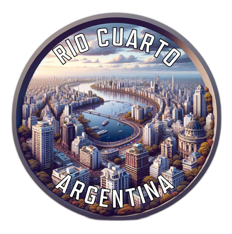 Rio Cuarto Argentina Souvenir Die Cut Flat Magnet 4-Inch