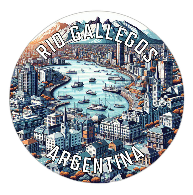 Rio Gallegos Argentina Souvenir Die Cut Flat Magnet 4-Inch