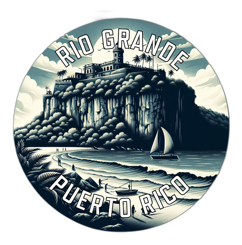 Rio Grande Puerto Rico Souvenir Die Cut Flat Magnet 2-Inch