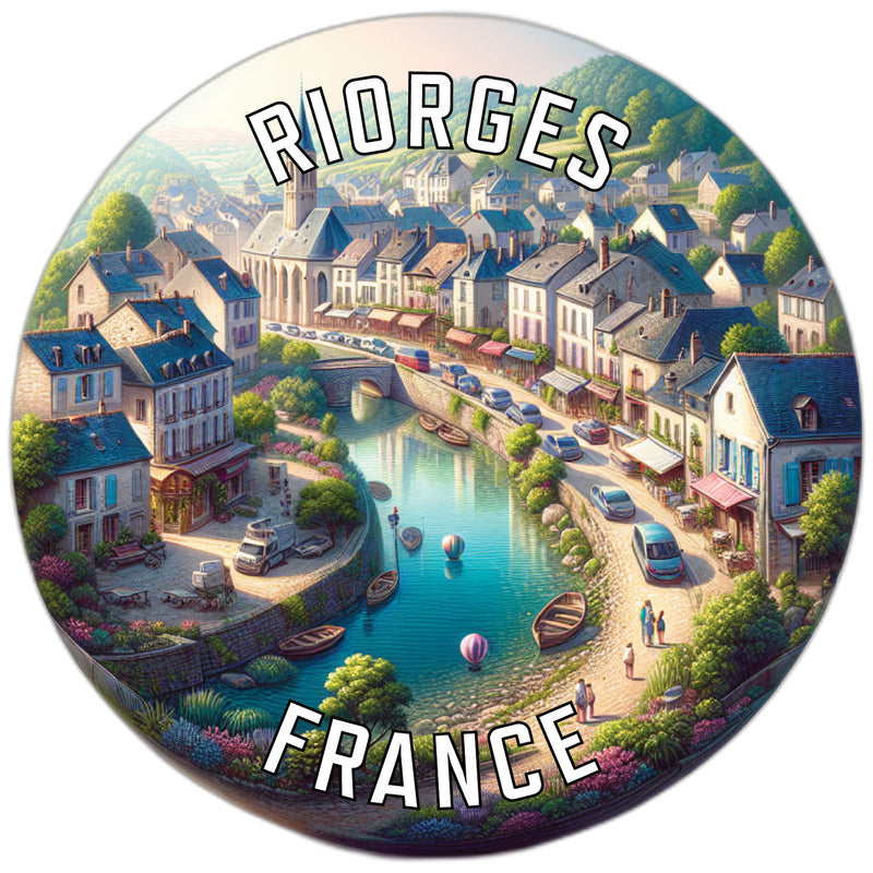 Riorges France Souvenir Vinyl Decal Sticker 4-Inch