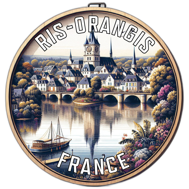 Ris Orangis France Souvenir Die Cut Flat Magnet 2-Inch