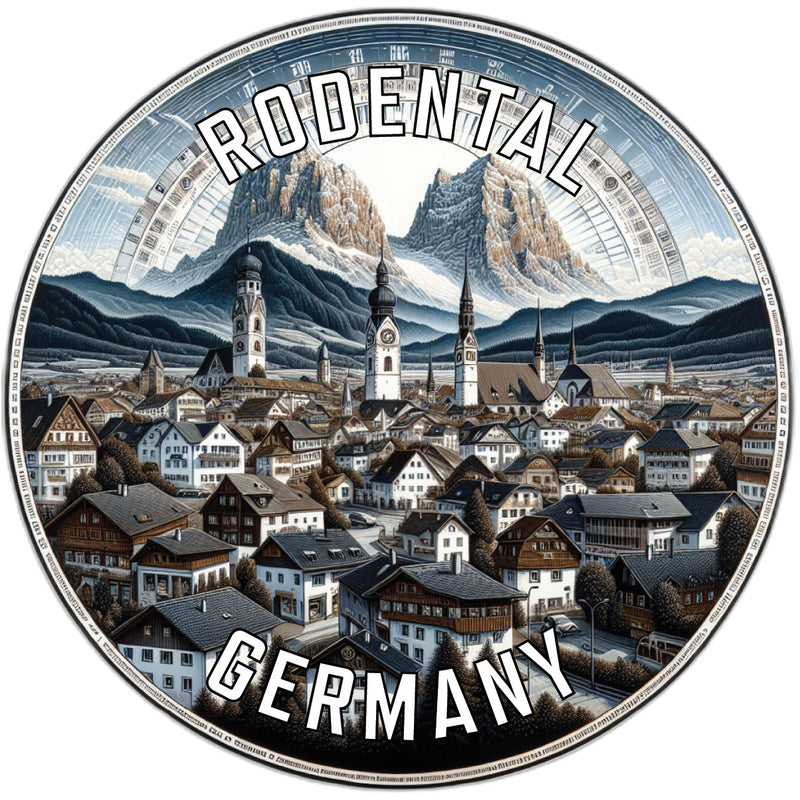 Rodental Germany Souvenir Die Cut Flat Magnet 6-Inch