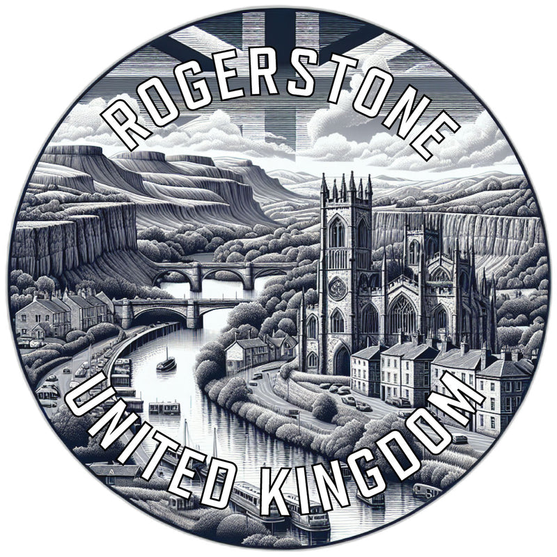 Rogerstone United Kingdom Souvenir Die Cut Flat Magnet 6-Inch