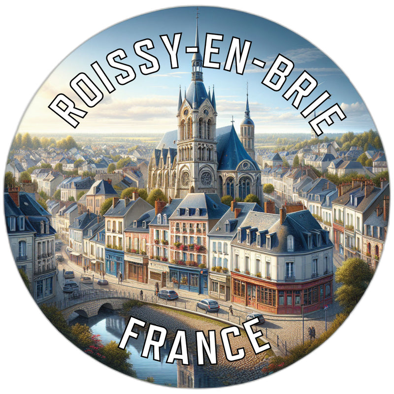 Roissy en Brie France Souvenir Die Cut Flat Magnet 2-Inch