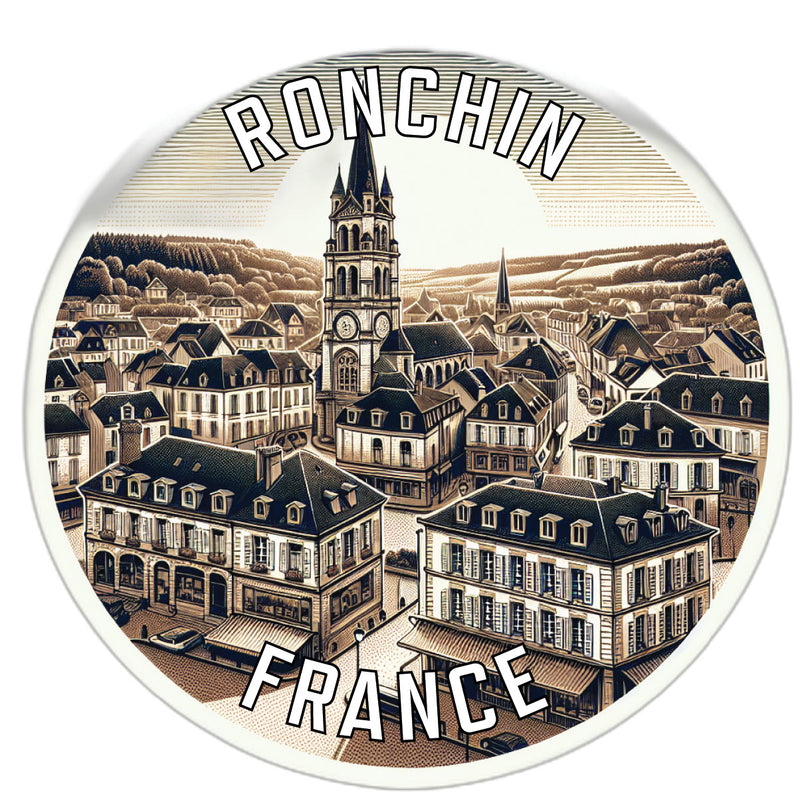 Ronchin France Souvenir Die Cut Flat Magnet 2-Inch