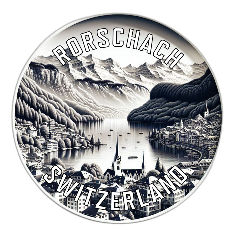 Rorschach Switzerland Souvenir Die Cut Flat Magnet 6-Inch