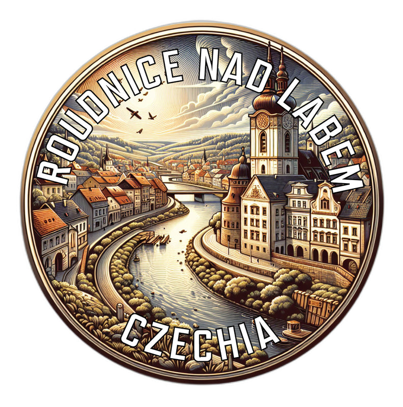 Roudnice nad Labem Czechia Souvenir Die Cut Flat Magnet 6-Inch