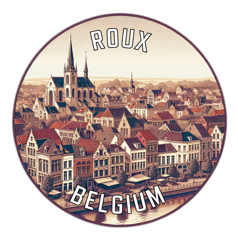 Roux Belgium Souvenir Vinyl Decal Sticker 2-Inch