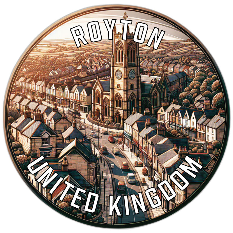 Royton United Kingdom Souvenir Die Cut Flat Magnet 2-Inch
