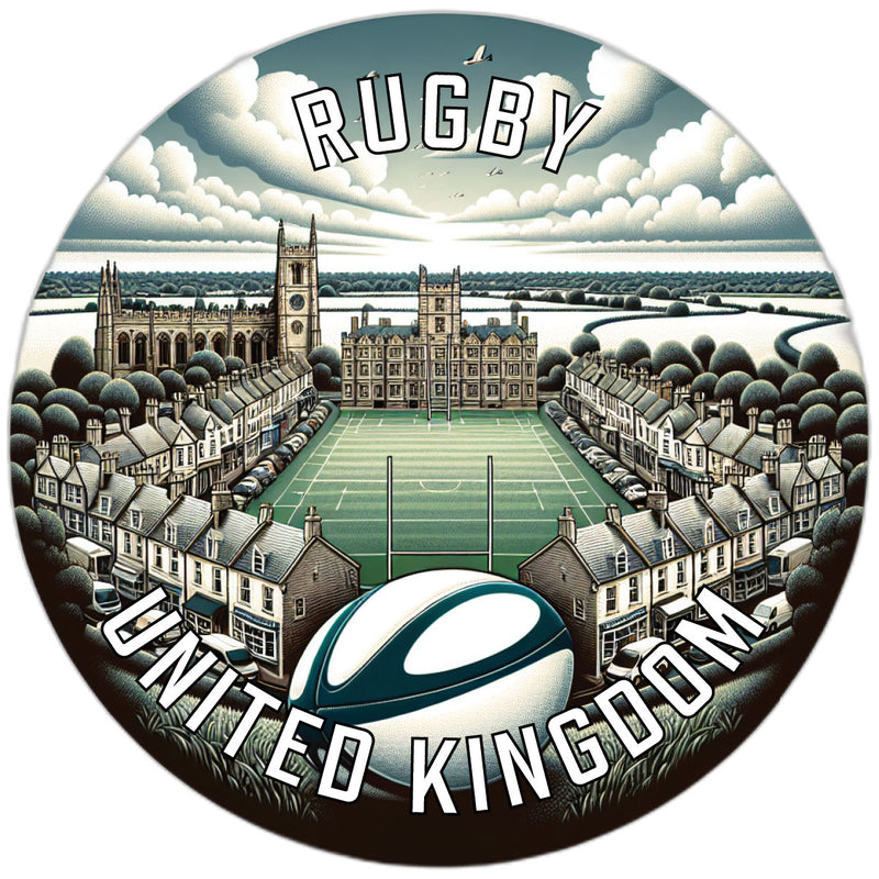 Rugby United Kingdom Souvenir Die Cut Flat Magnet 2-Inch