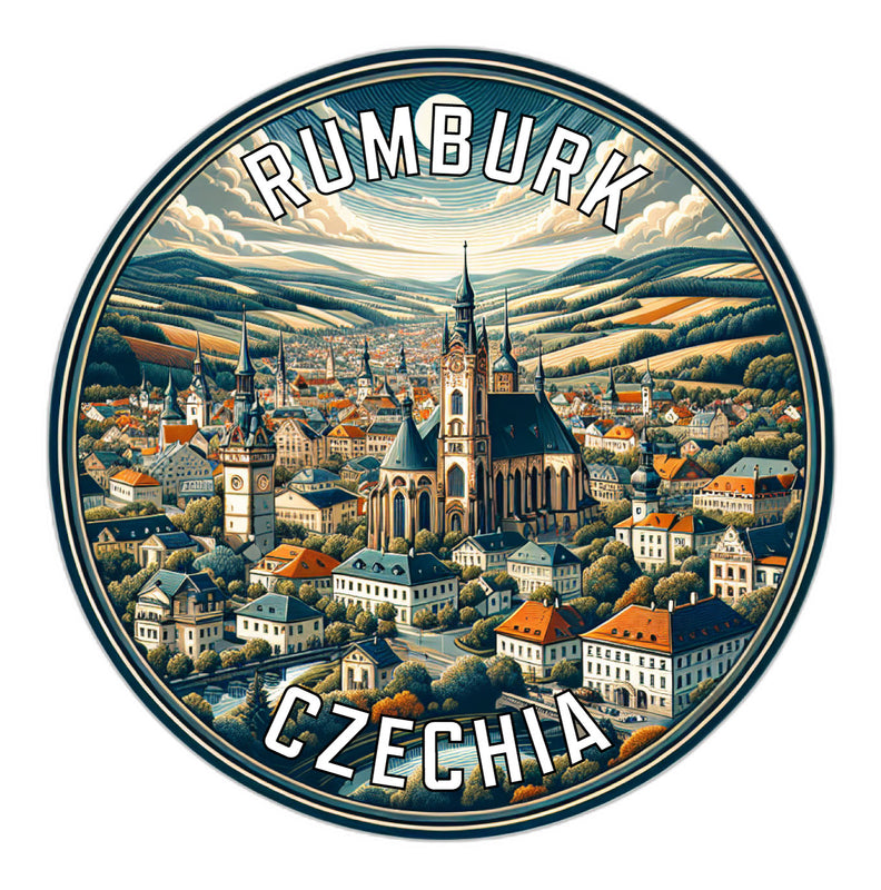 Rumburk Czechia Souvenir Die Cut Flat Magnet 3-Inch
