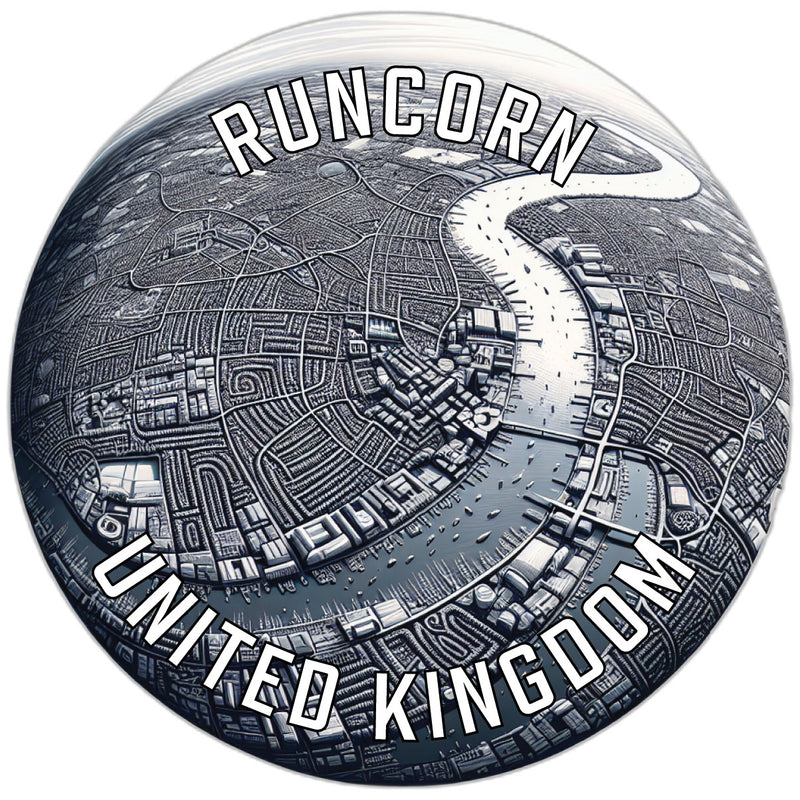 Runcorn United Kingdom Souvenir Die Cut Flat Magnet 2-Inch