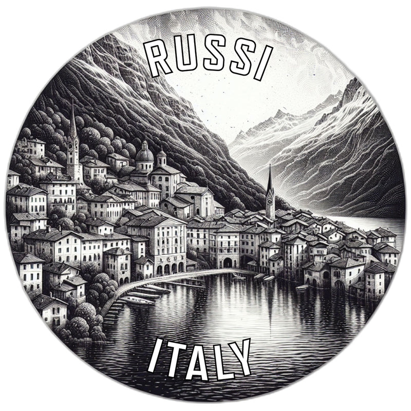 Russi Italy Souvenir Die Cut Flat Magnet 2-Inch