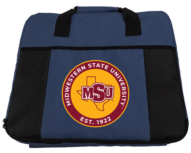 Midwestern State University Mustangs Seat Cushion Officially Licensed Collegiate Product Navy
