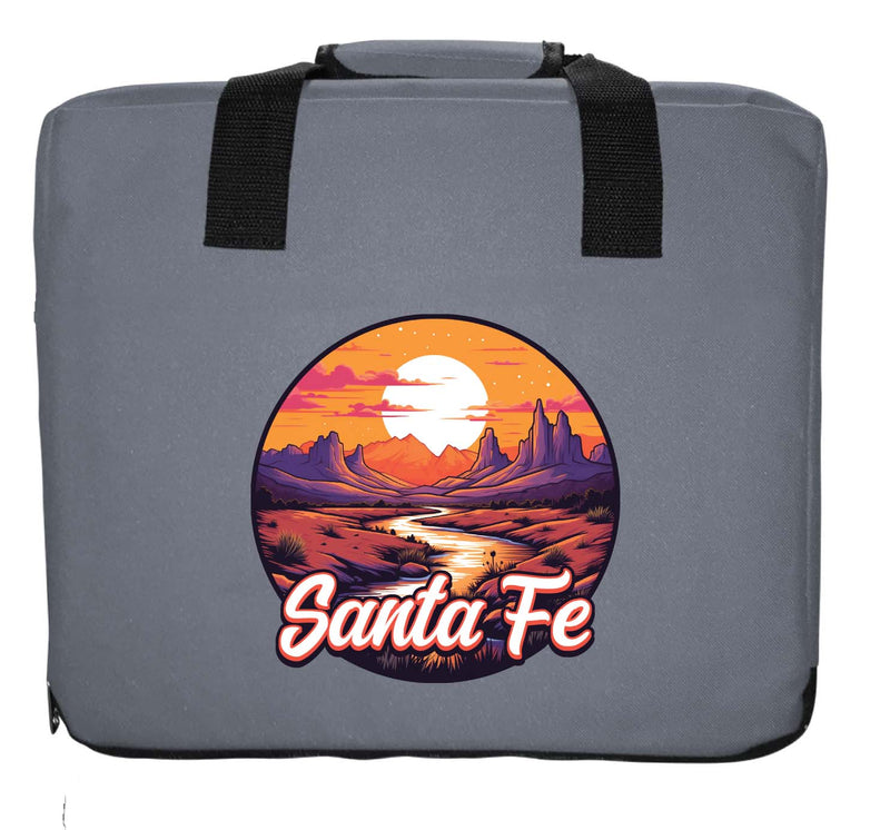 Santa Fe New Mexico Design B Souvenir Destination Seat Cushion Gray Gray