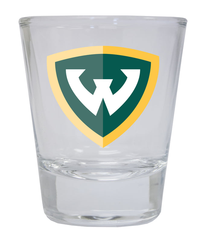 Wayne State 2 Ounce Shot Glass Round Clear Officially Licensed Collegiate Product Single