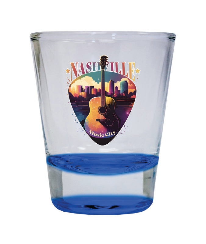 Nashville Tennessee Souvenir 2 oz Blue Shot Glass Round or Square Blue