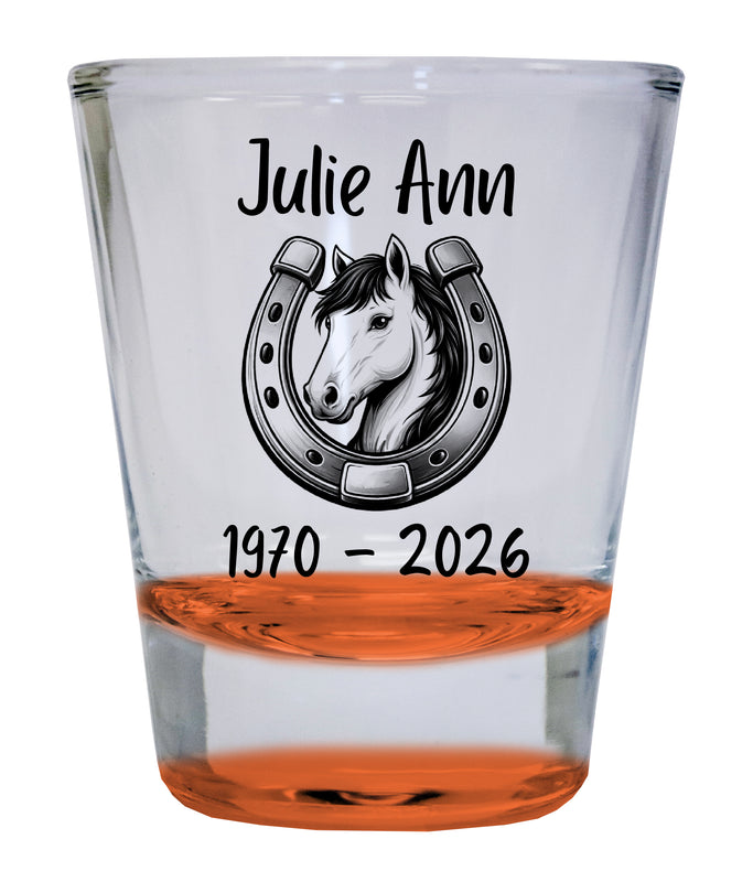 Julie Ann 200 pack Orange Bottom 2 Ounce Round Shot Glass