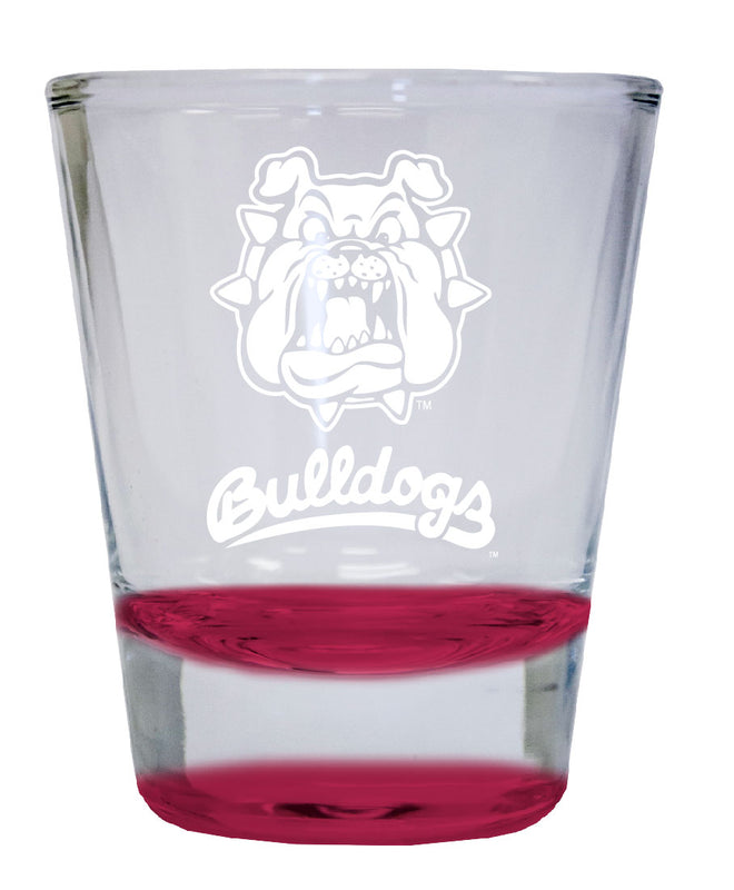 Fresno State Bulldogs 2 oz Engraved Shot Glass Round Officially Licensed Collegiate Product