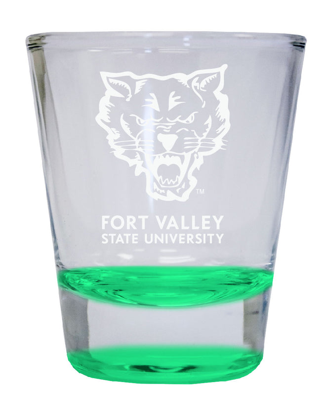 Fort Valley State University 2 oz Engraved Shot Glass Round Officially Licensed Collegiate Porduct