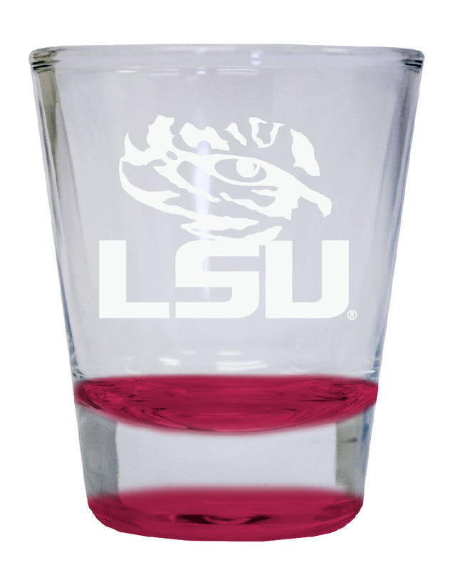 LSU Tigers 2 oz Engraved Shot Glass Round Officially Licensed Collegiate Product