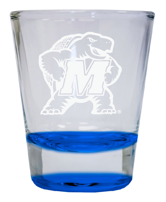 Maryland Terrapins 2 oz Engraved Shot Glass Round Officially Licensed Collegiate Porduct