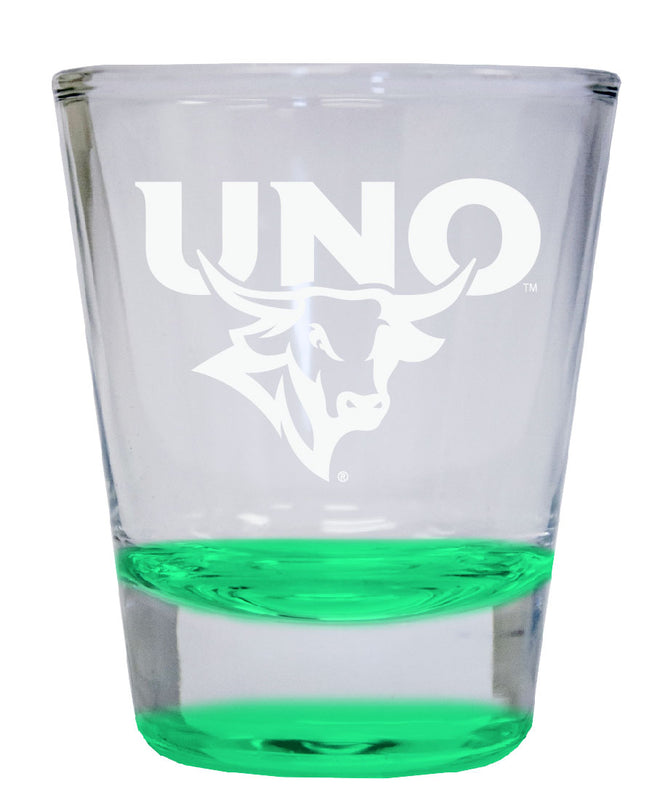 Nebraska at Omaha 2 oz Engraved Shot Glass Round Officially Licensed Collegiate Product