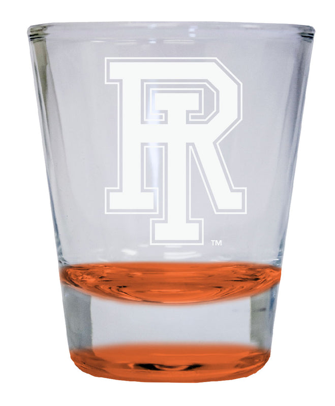 Rhode Island University 2 oz Engraved Shot Glass Round Officially Licensed Collegiate Porduct