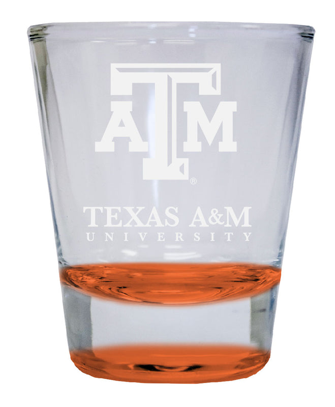 Texas A&M Aggies 2 oz Engraved Shot Glass Round Officially Licensed Collegiate Product