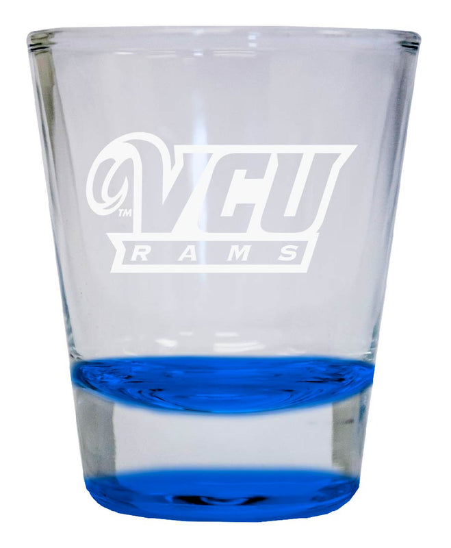 Virginia Commonwealth 2 oz Engraved Shot Glass Round Officially Licensed Collegiate Porduct